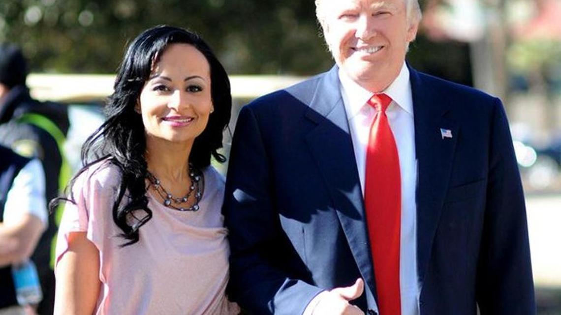 Katrina Pierson and Donald Trump