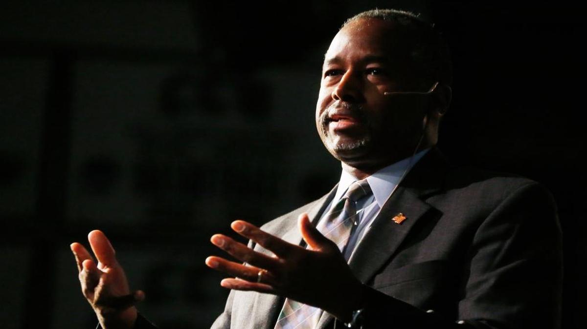 FILE - In this Oct. 29, 2015 file photo, Republican presidential candidate Ben Carson speaks in Lakewood, Colo. State and local elections across the country this week produced warnings signs for both Democrats and Republicans as the parties press toward the 2016 presidential contest, now just a year away.
