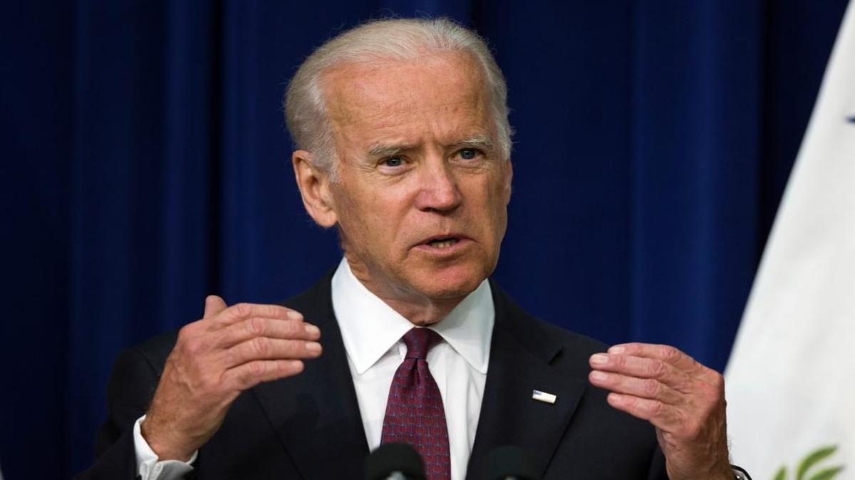 
In this June 16, 2015, photo, Vice President Joe Biden speaks in the South Court Auditorium on the White House campus in Washington. Although Biden has yet to make a decision on a run for the presidency, his advisers say the discussions taking form in the last several weeks are serious enough that he and his associates have started gaming out mechanics like fundraising, ballot deadlines and an early primary-state strategy. 
