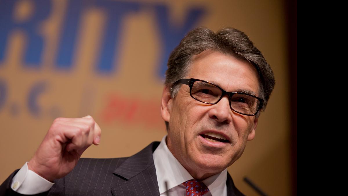 
Republican presidential candidate, former Texas Gov. Rick Perry, speaks at the Road to Majority 2015 convention in Washington, Saturday, June 20, 2015. 
