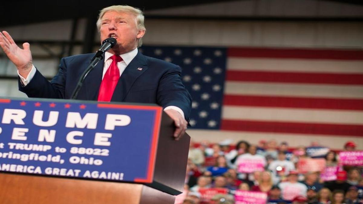 Republican presidential candidate Donald Trump speaks during a campaign rally, Thursday, Oct. 27, 2016, in Springfield, Ohio.