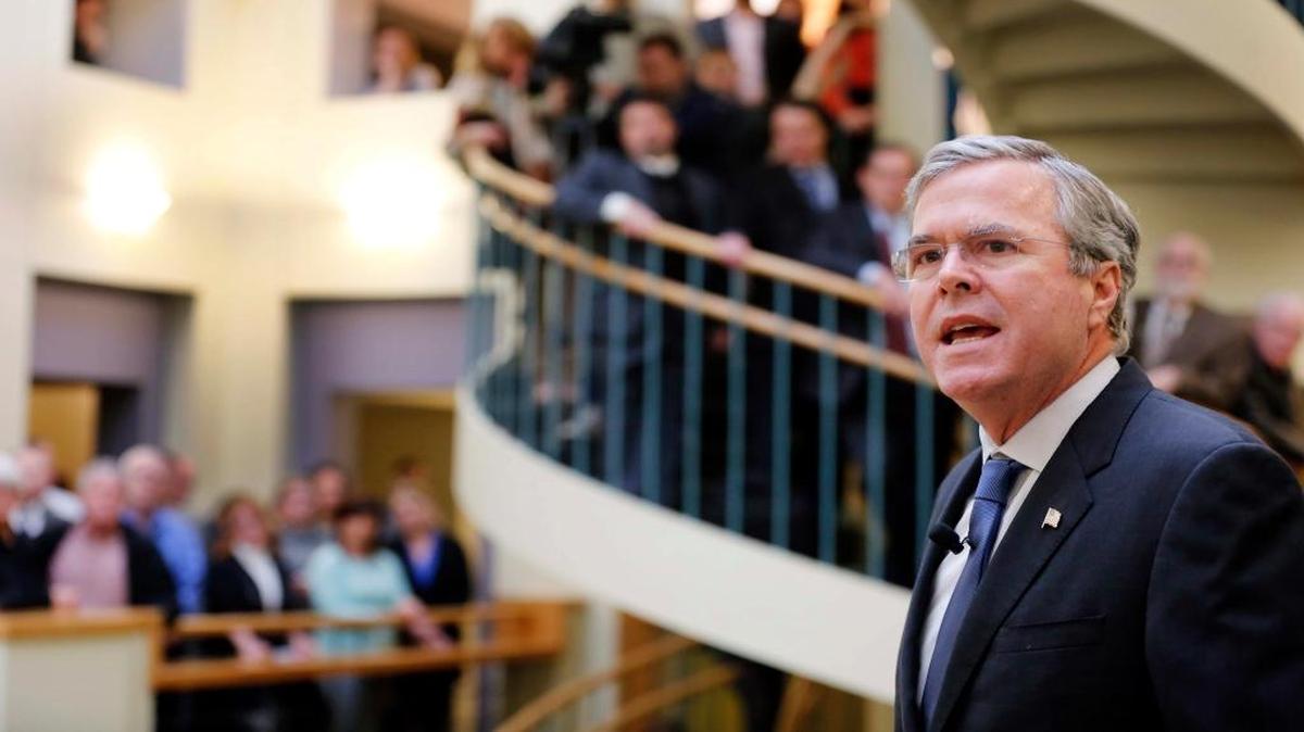 Republican presidential candidate Jeb Bush speaks during a campaign stop last week in Manchester, New Hampshire.