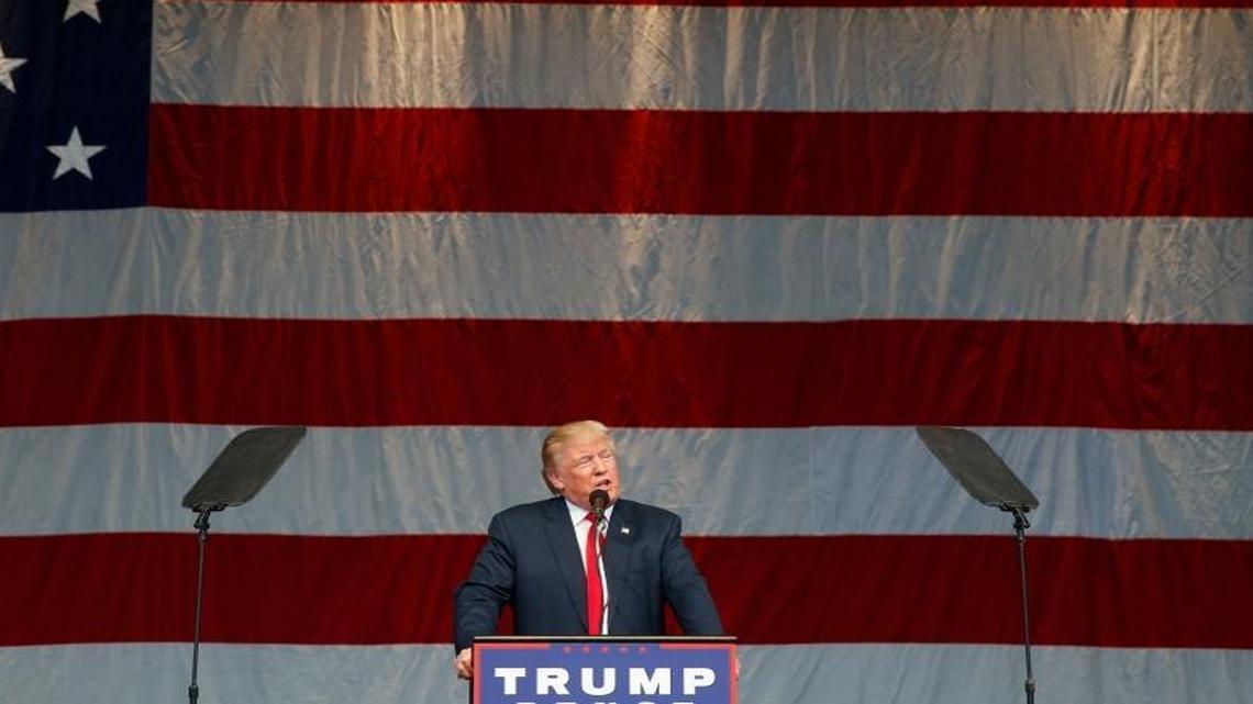 Republican presidential candidate Donald Trump speaks during a campaign rally, Wednesday, Oct. 5, 2016, in Henderson, Nev.