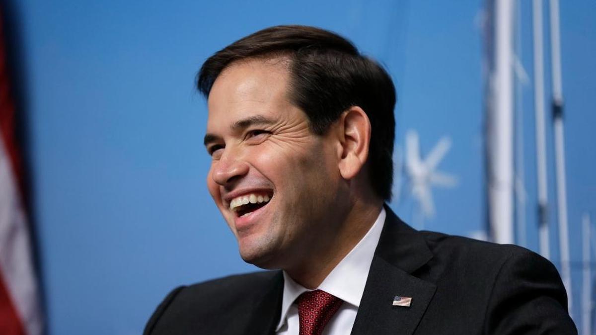 Republican presidential candidate Sen. Marco Rubio, R-Fla. during a campaign event at Saint Anselm College in Manchester, N.H.
