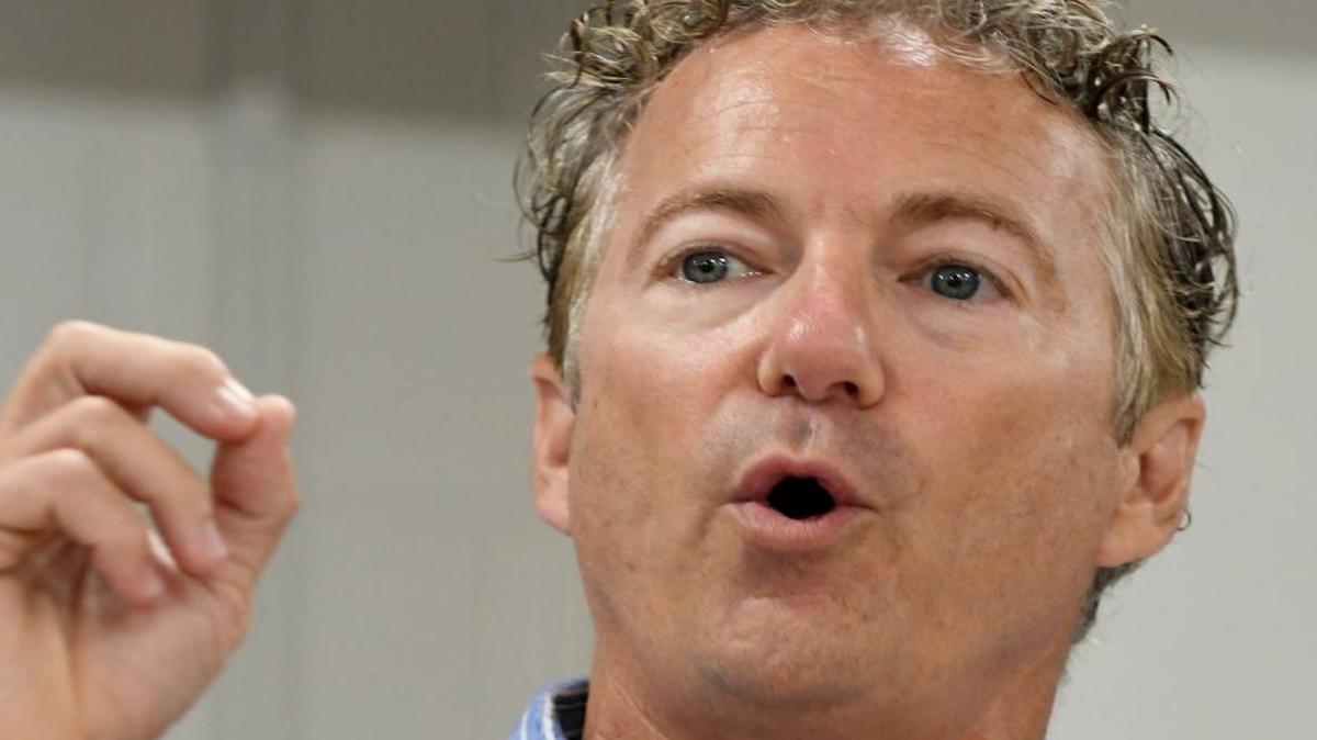 U.S. Sen. Rand Paul, R-Ky., speaks Aug. 6, 2016, at the Graves County Republican breakfast in Mayfield, Ky.