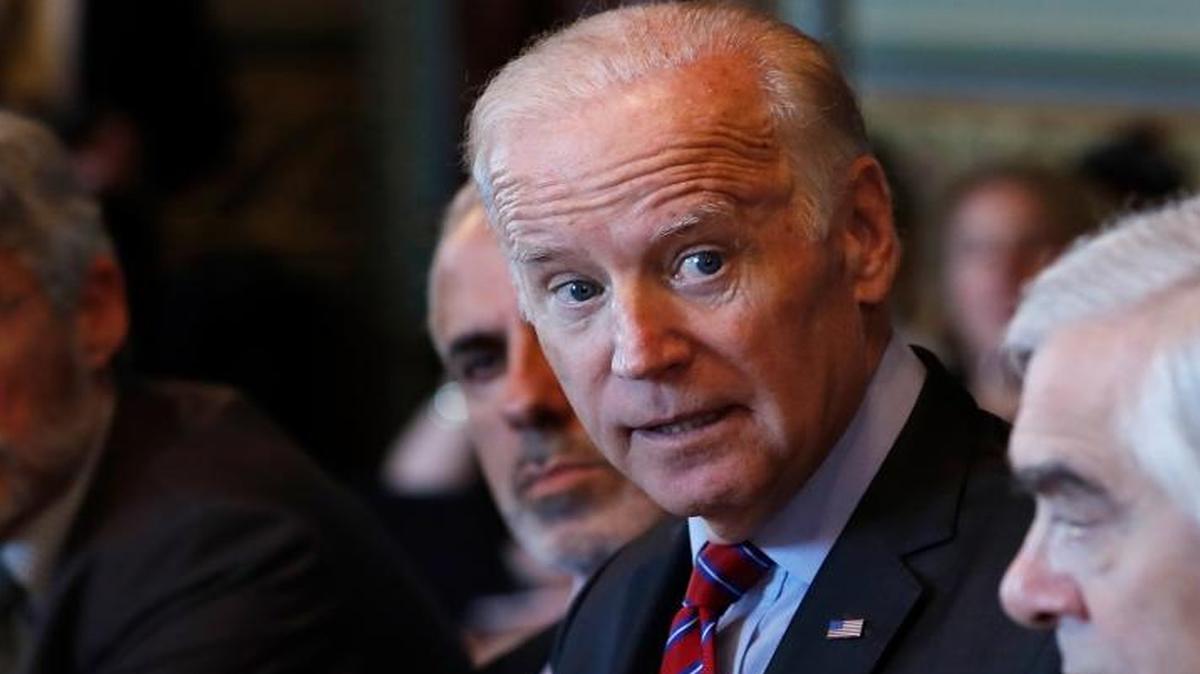Vice President Joe Biden speaks during a meeting of the Cancer Moonshot Task Force, Tuesday, Oct. 4, 2106, in the Eisenhower Executive Office Building on the White House complex in Washington. Joining the Vice President from left are John Holdren, Director of the White House Office of Science and Technology Policy, Greg Simon of the Vice Presidents office, Biden, and Energy Secretary Ernest Moniz.
