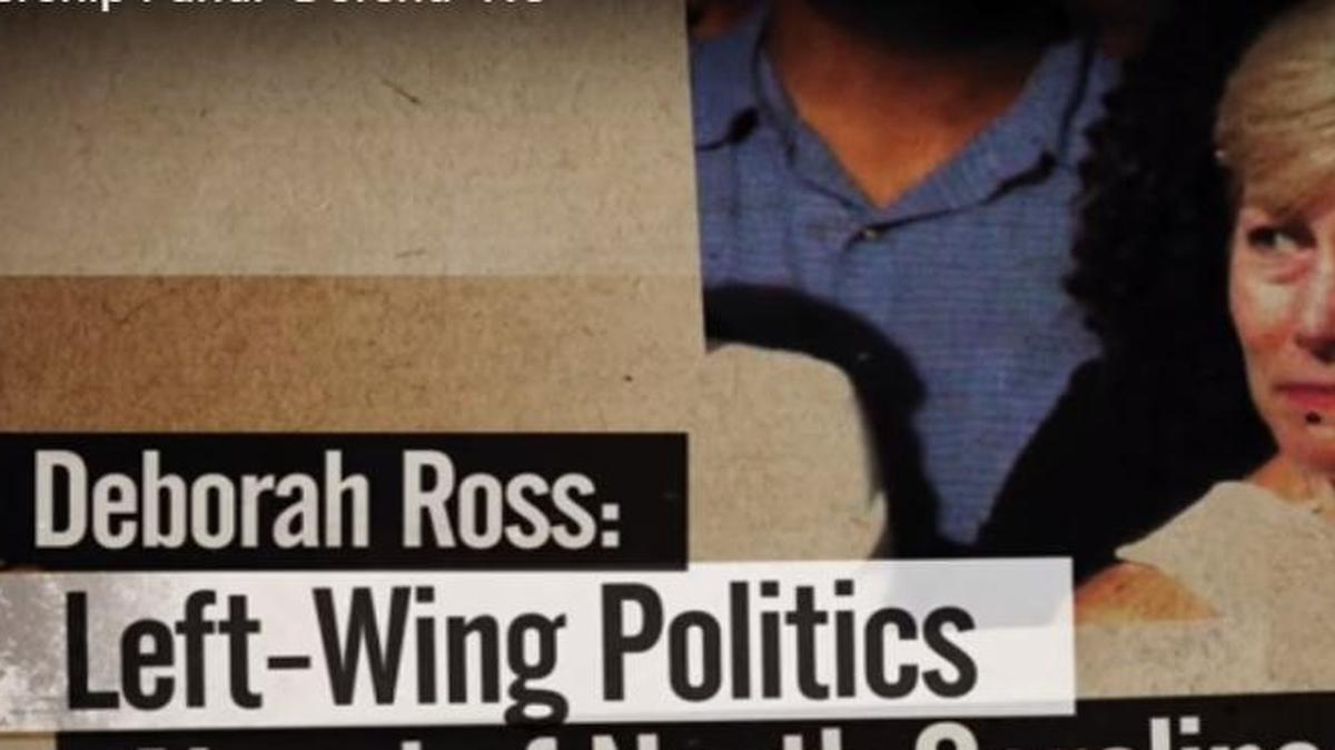 National Republican political groups have turned Deborah Ross’ time with the ACLU in North Carolina into campaign attack ad material. Ross, a Democrat, is challenging two-term incumbent Republican U.S. Sen. Richard Burr. This is a scene from a new Senate Leadership Fund ad against Ross.