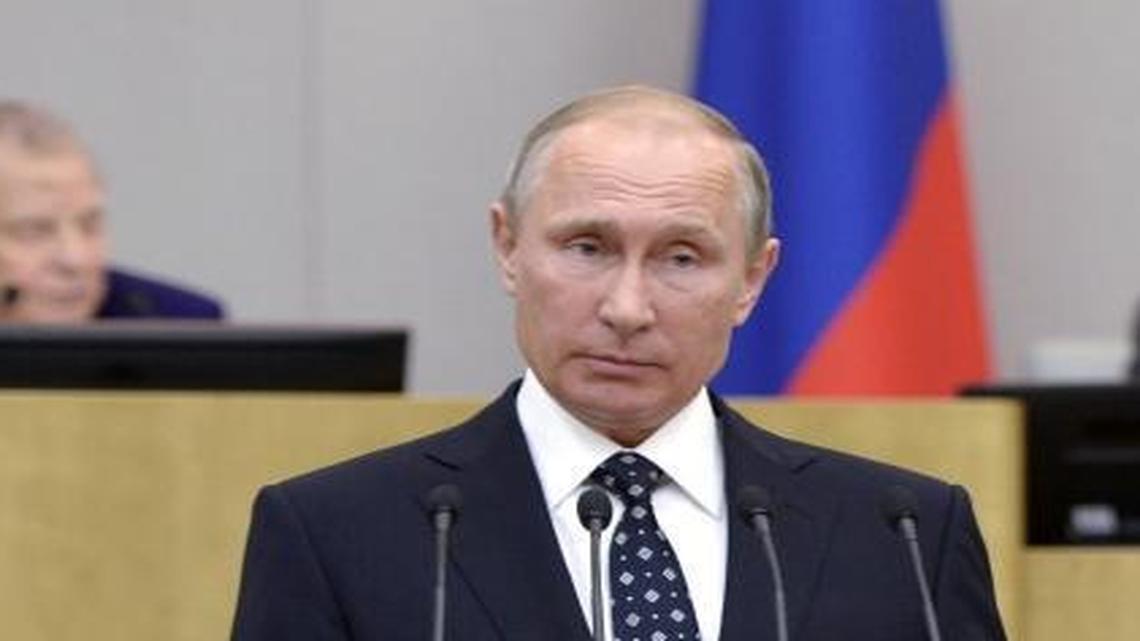 Russian President Vladimir Putin addressed Russia’s parliament on Wednesday. Friday, the Obama administration blamed Russia for hacking into the Democratic National Committee’s computer system earlier this year and stealing emails that were subsequently released by WikiLeaks.