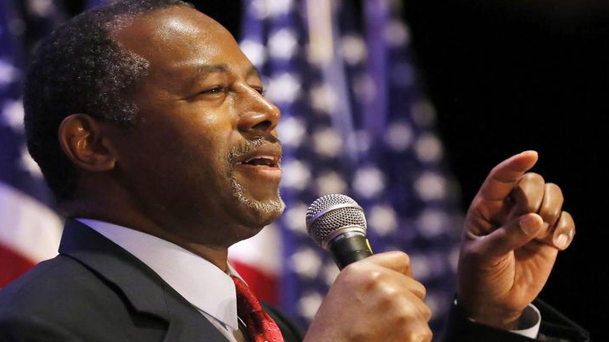 
Republican presidential candidate Dr. Ben Carson speaks during the National Right to Life convention, July 10, 2015, in New Orleans, La.
