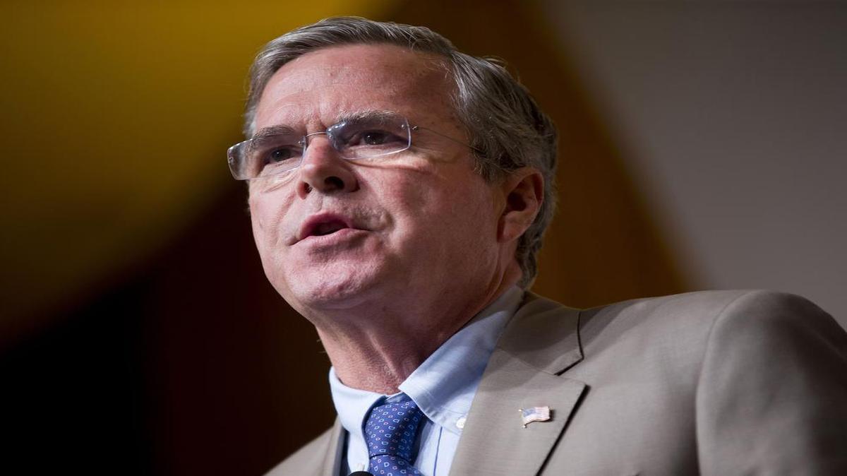 
Jeb Bush, shown speaking in Washington on June 19, 2015, is one of the candidates who’d make the cut for the first GOP presidential debate next month.
