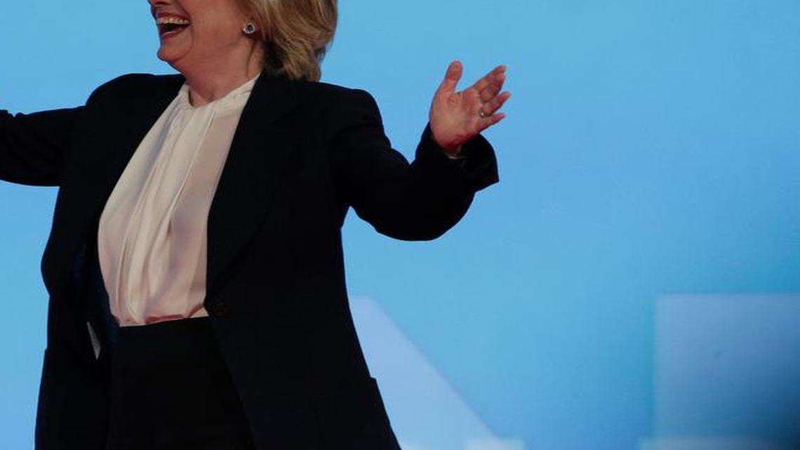 
Democratic presidential candidate Hillary Rodham Clinton, shown here at the National Council of La Raza Annual Conference earlier this month in Kansas City, Mo., has collected millions thanks to Wall Street bundlers and registered lobbyists. 

