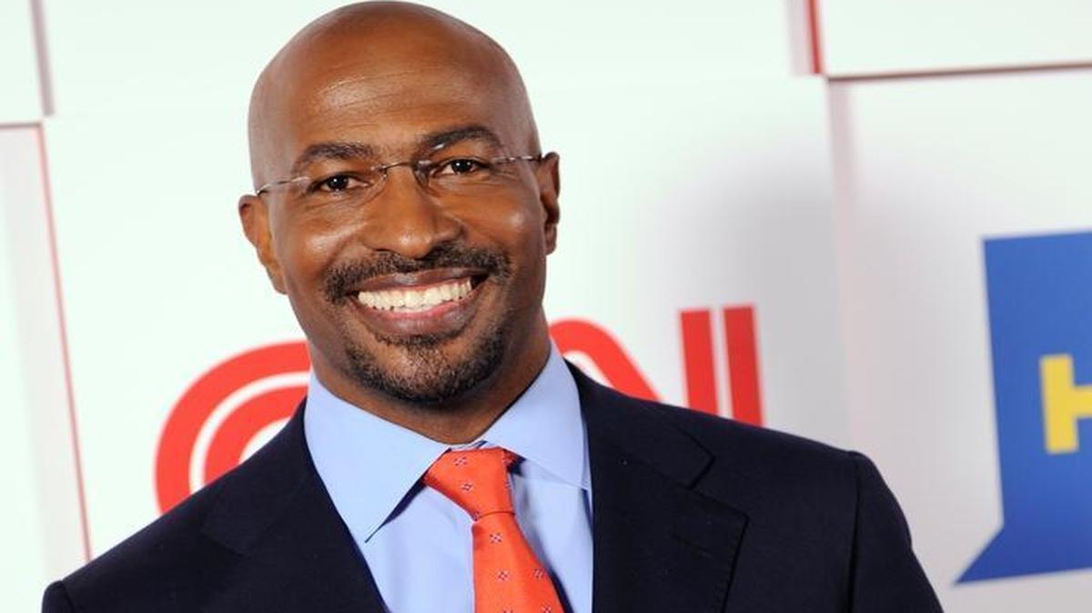Van Jones of the CNN program “Crossfire” poses at the CNN Worldwide All-Star Party, on Jan. 10, 2014, in Pasadena, Calif.