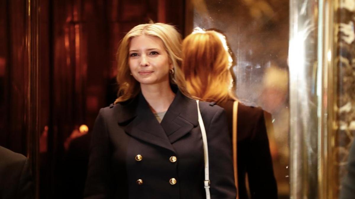 Ivanka Trump, daughter of President-elect Donald Trump, looks out of an elevator as she arrives as at Trump Tower on Monday, Nov. 21, 2016.