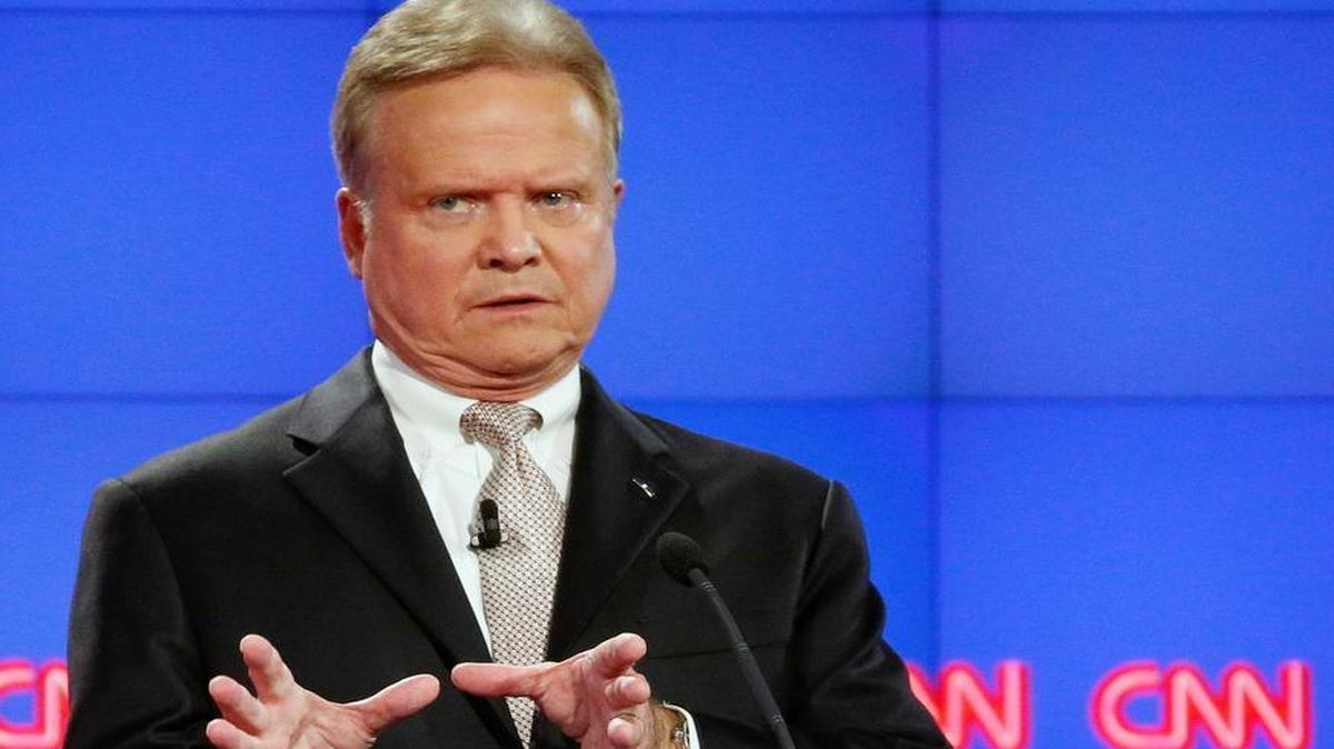 Democratic presidential candidate former Virginia Sen. Jim Webb speaks during last week’s Democratic presidential debate.