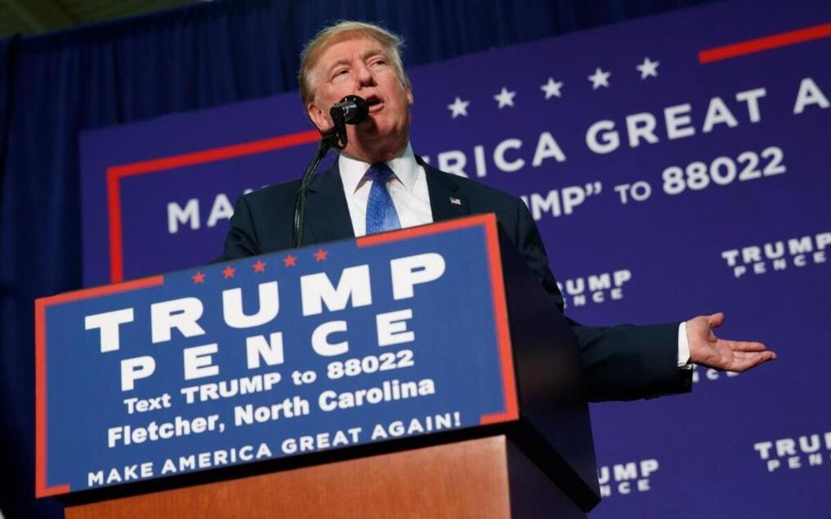 Republican presidential candidate Donald Trump speaks during a campaign rally Friday, Oct. 21, 2016, in Fletcher, N.C.