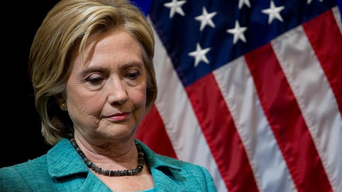 
Democratic presidential candidate Hillary Rodham Clinton pauses before speaking Wednesday at Washington’s Brookings Institution.
