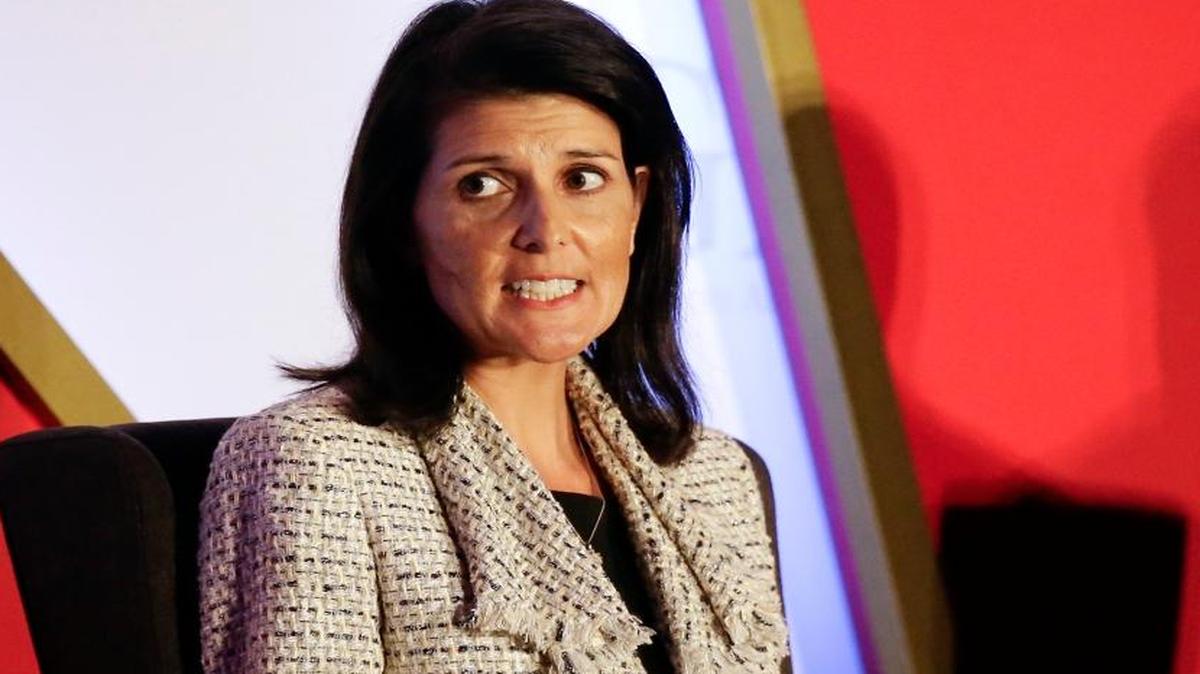 South Carolina Gov. Nikki Haley speaks during a plenary session at the Republican Governors Association annual conference, Tuesday in Orlando, Fla.
