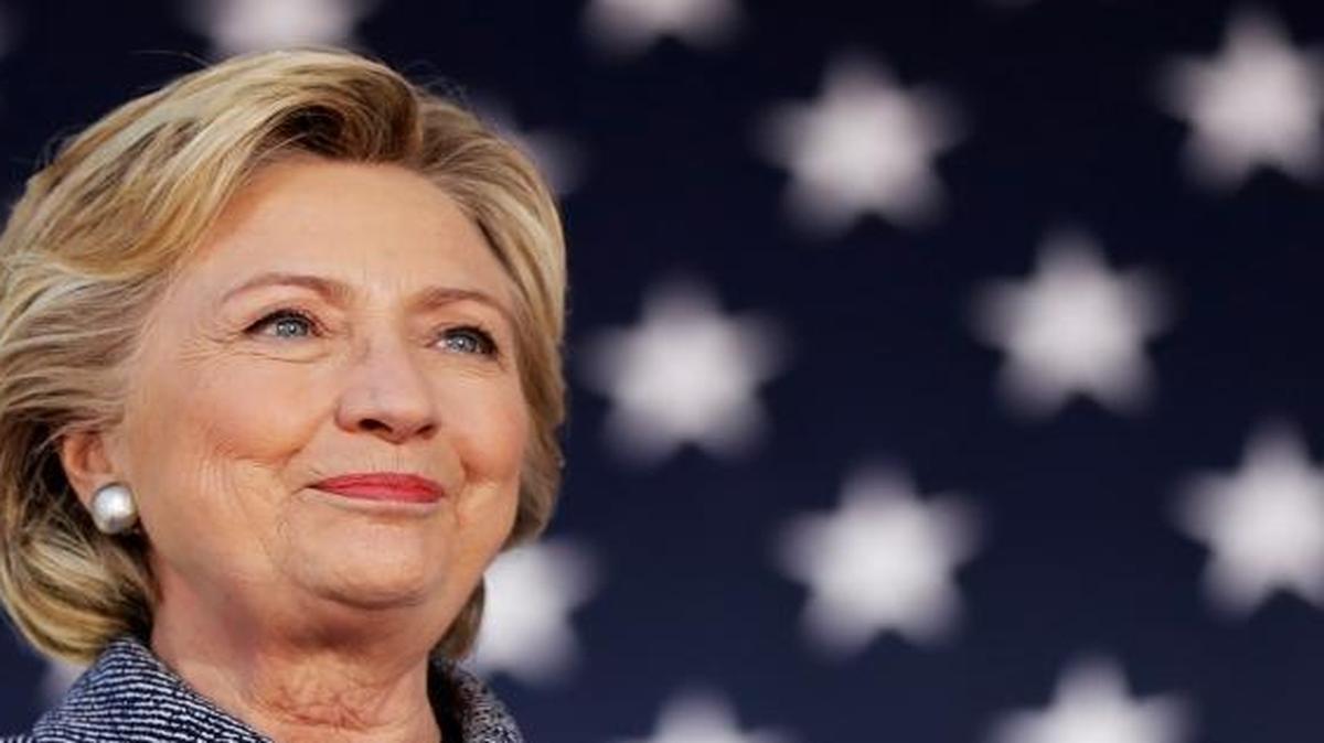 Democratic presidential candidate Hillary Clinton looks out to the audience during a campaign stop in Des Moines, Thursday, Iowa, Sept. 29, 2016.