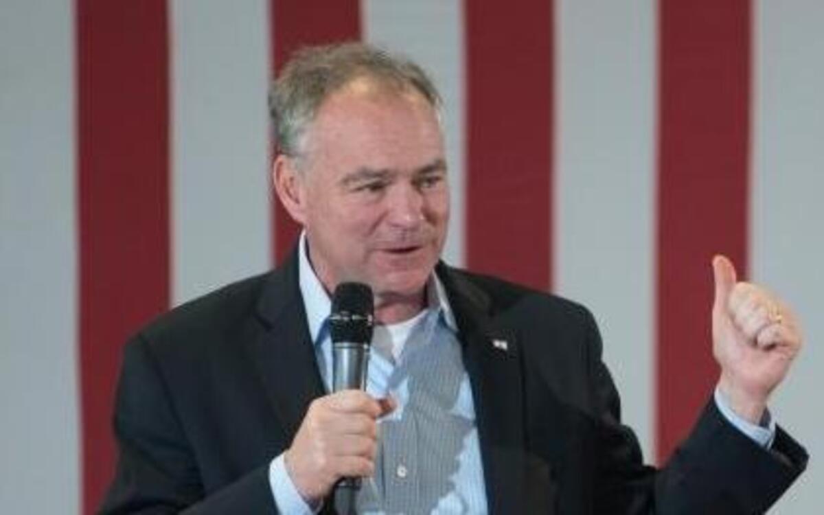 Democratic vice presidential candidate, Sen. Tim Kaine, D-Virginia, at the Jack Amyette Recreation Center in Jacksonville, N.C., on Monday.