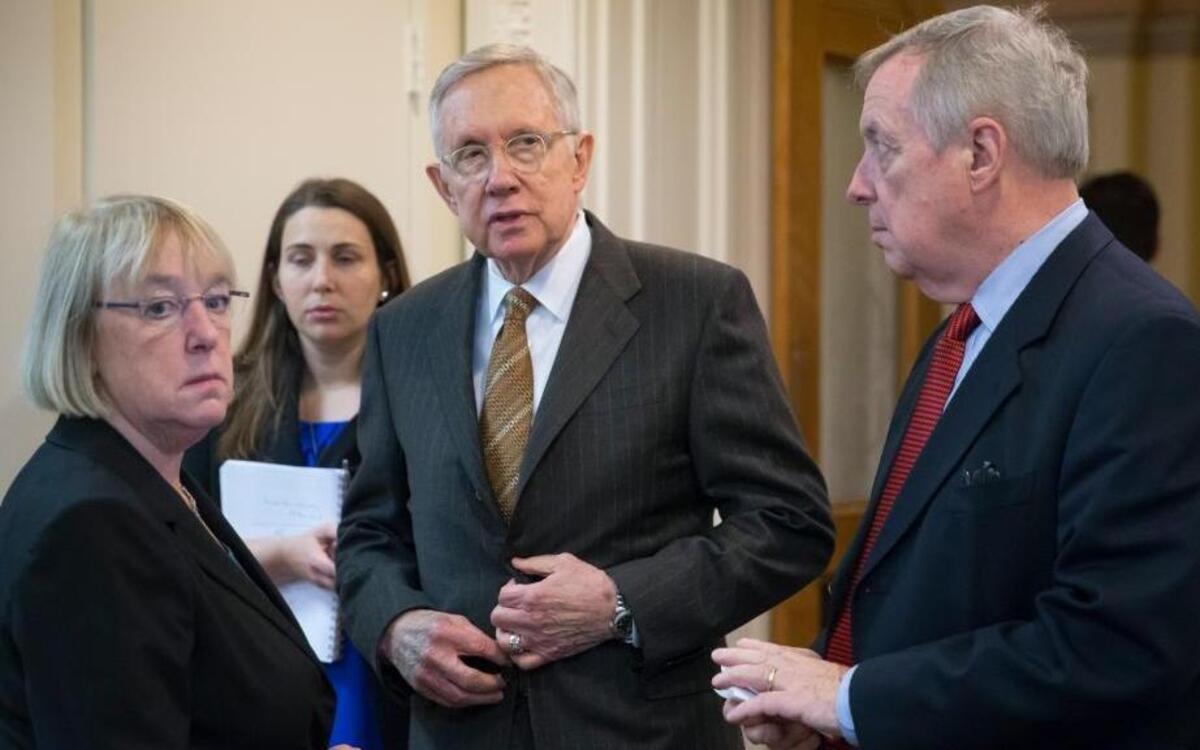 Sen. Patty Murray, D-Wash., left, has yet to disclose whether she’ll challenge Sen. Dick Durbin, D-Ill., right, for the party’s No. 2 leadership position in 2017. Democrats are expected to vote on a new leadership team next week. Senate Minority Leader Harry Reid, D-Nev., is retiring and will be replaced by Sen. Chuck Schumer, D-N.Y. Murray currently ranks No. 4.