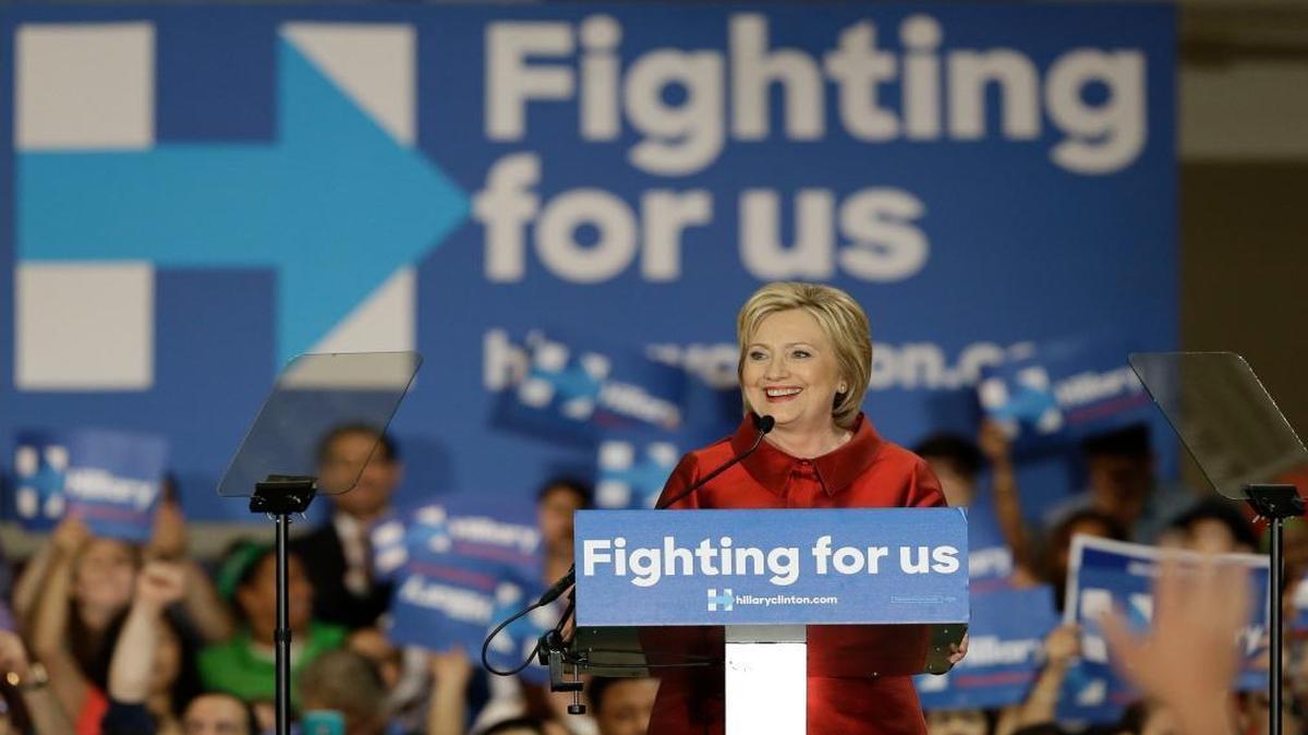 Democratic presidential candidate Hillary Clinton speaks at a rally at Texas Southern University Saturday, Feb. 20, 2016, in Houston.