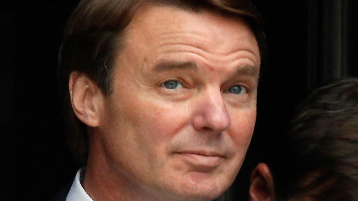 Former Sen. John Edwards outside the Federal Courthouse in Greensboro, N.C., May 23, 2012, where he was being tried on six charges related to violations of campaign-finance laws.