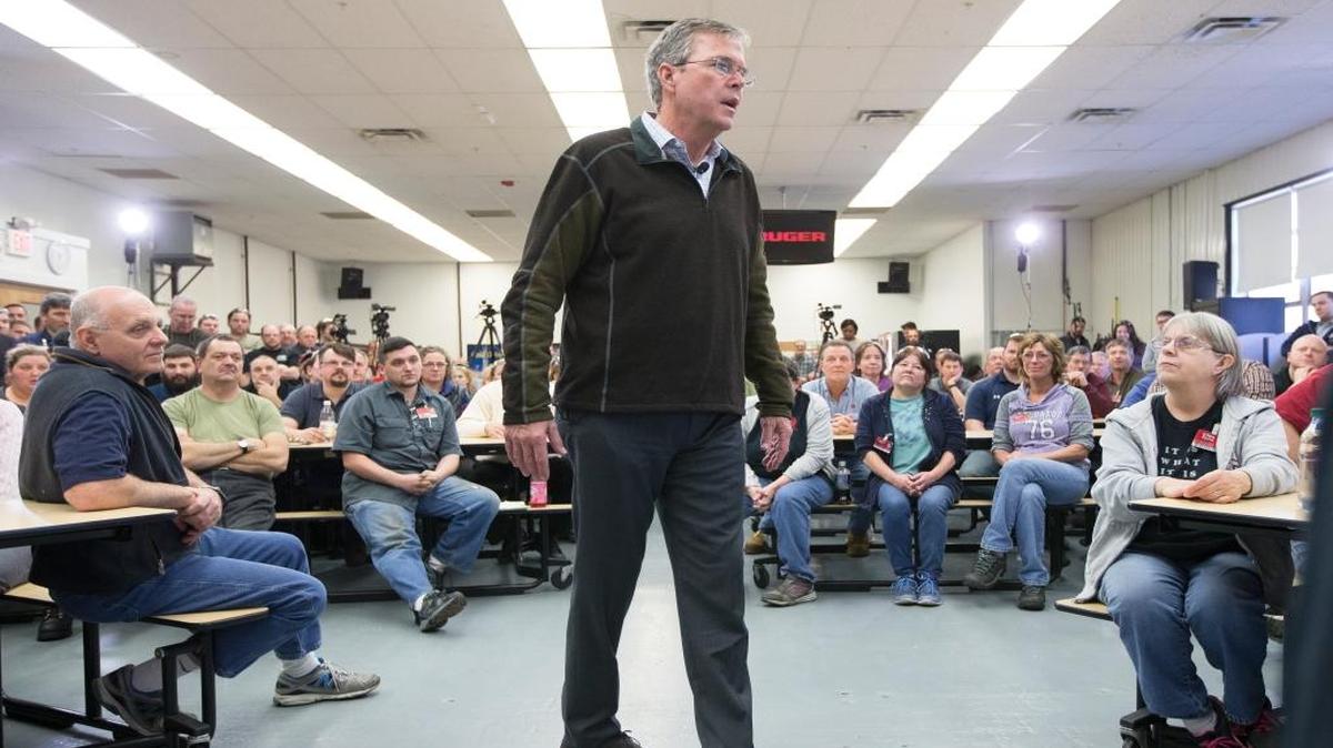 Former Florida Gov. Jeb Bush speaks during a campaign stop Thursday, Jan. 21, 2016.
