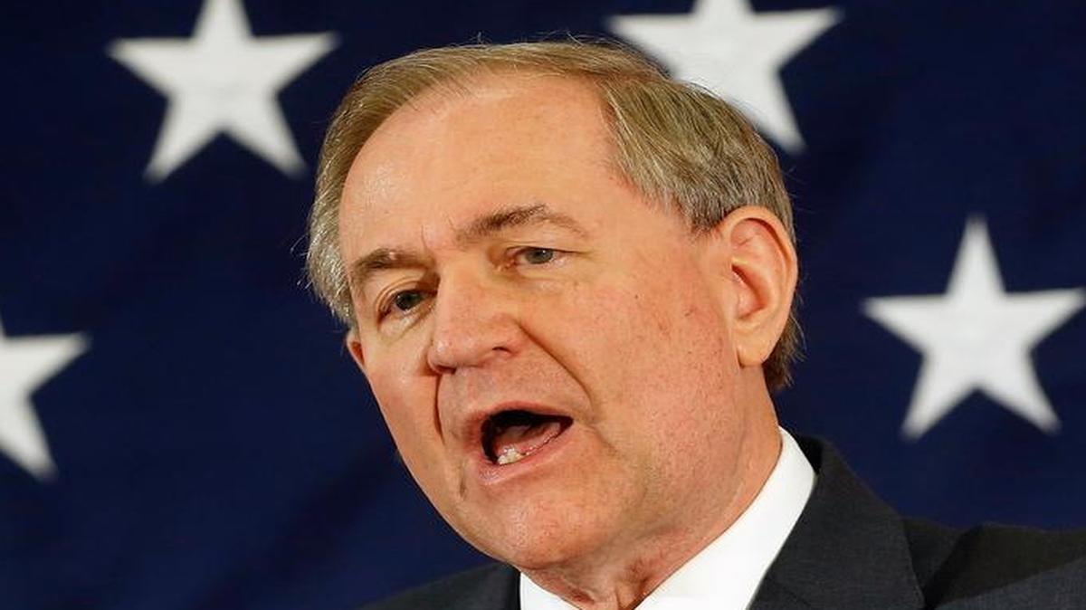 
Former Virginia Gov. Jim Gilmore at a Republican Leadership Summit on April 17, 2015, in Nashua, N.H.
