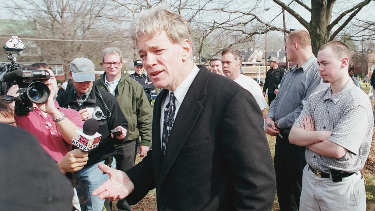 Former KKK leader David Duke greets supporters and the press after a rally in Siler City, North Carolina, on Jan. 19, 2000. Duke, a former KKK grand wizard, tweeted this on Wednesday after Donald Trump’s victory: “Make no mistake about it - Donald J. Trump owes his victory to -> THE SOUTH.”