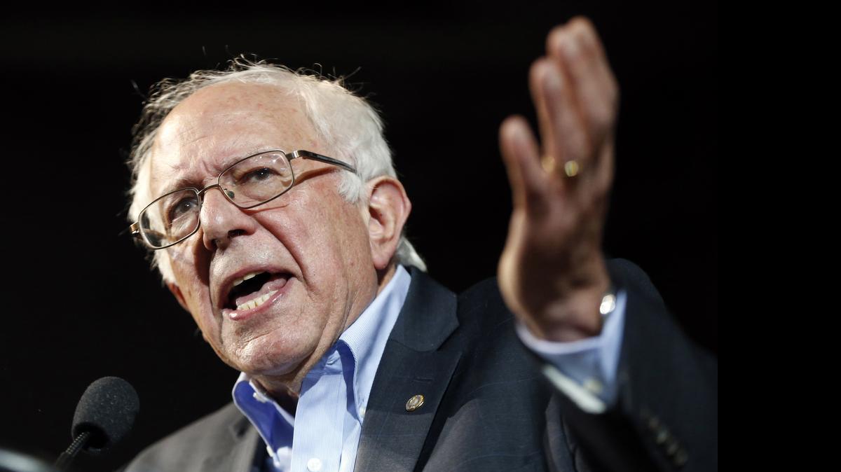 
In this July 6, 2015, photo, Democratic presidential candidate Sen. Bernie Sanders, I-Vt., speaks at a campaign rally in Portland, Maine.
