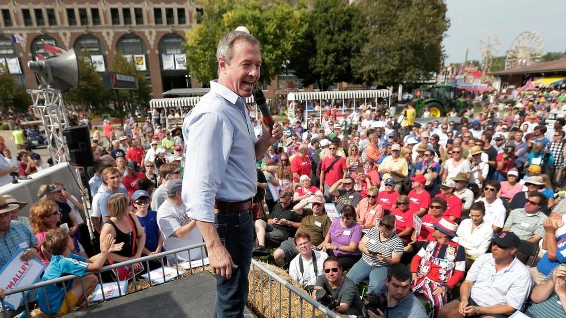
Democratic presidential candidate, former Maryland Gov. Martin O'Malley, speaks at the Iowa State Fair Thursday.
