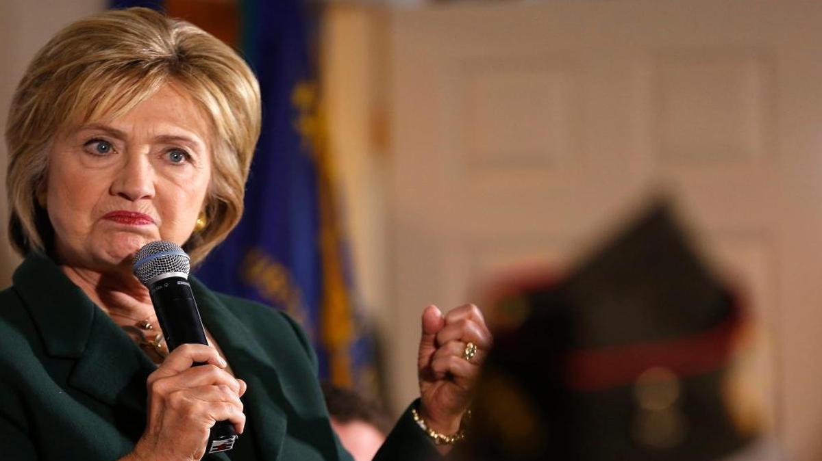 Democratic presidential candidate Hillary Rodham Clinton speaks during a campaign stop at the VFW Post, Tuesday Nov. 10, 2015 in Derry, N.H. Clinton said she would get tough to improve the Department of Veterans Affairs.