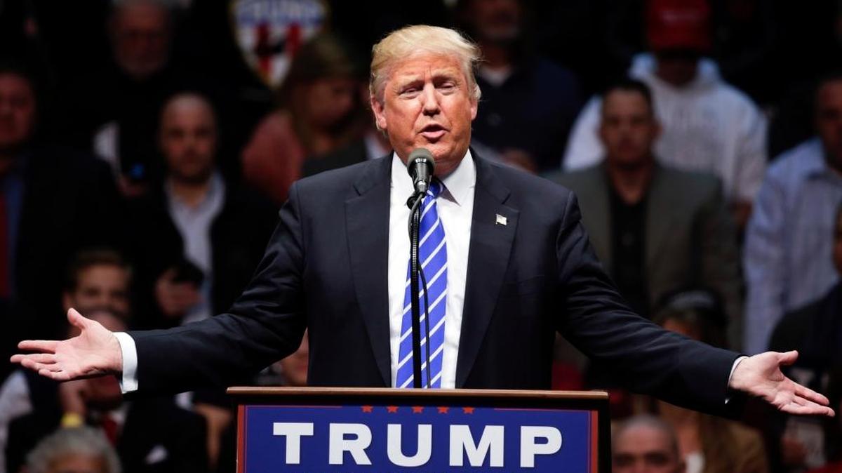 FILE - In this April 11, 2016 file photo, Republican presidential candidate Donald Trump speaks in Albany, N.Y. It's not just that Trump is behind the curve in organizing to win an increasingly likely second ballot at the Republican National Convention. It's that he's missed his chance altogether to line up potential delegates who will remain loyal, thanks to deadlines in some states that have already passed.