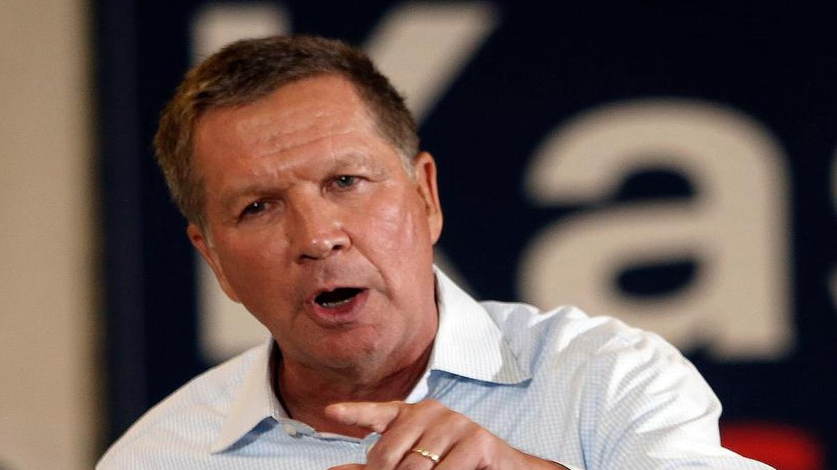 
Republican presidential candidate Gov. John Kasich speaks at a town hall style meeting Tuesday in Nashua, N.H. 
