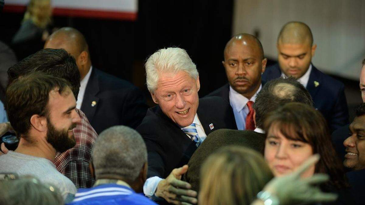 President Bill Clinton greets voters during Thursday's Get Out the Vote Rally with President Bill Clinton at Freedom Center at the Freedom Temple Ministry, 215 East Main Street, Rock Hill, S.C.