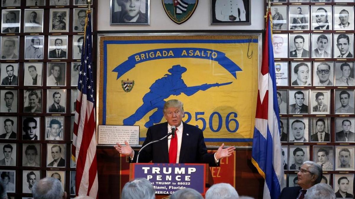 As a candidate, Donald Trump visited the Bay of Pigs museum in Little Havana.