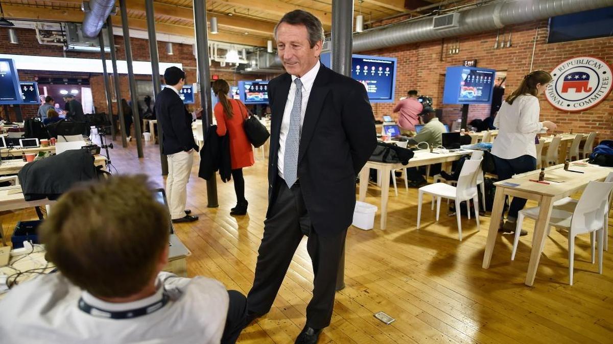 U.S. Rep. Mark Sanford, R-S.C., speaks to the media.