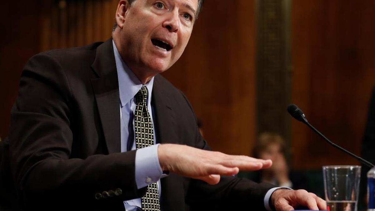 FBI Director James Comey testifies on Capitol Hill in Washington on May 3, before the Senate Judiciary Committee. Trump fired Comey on Tuesday.