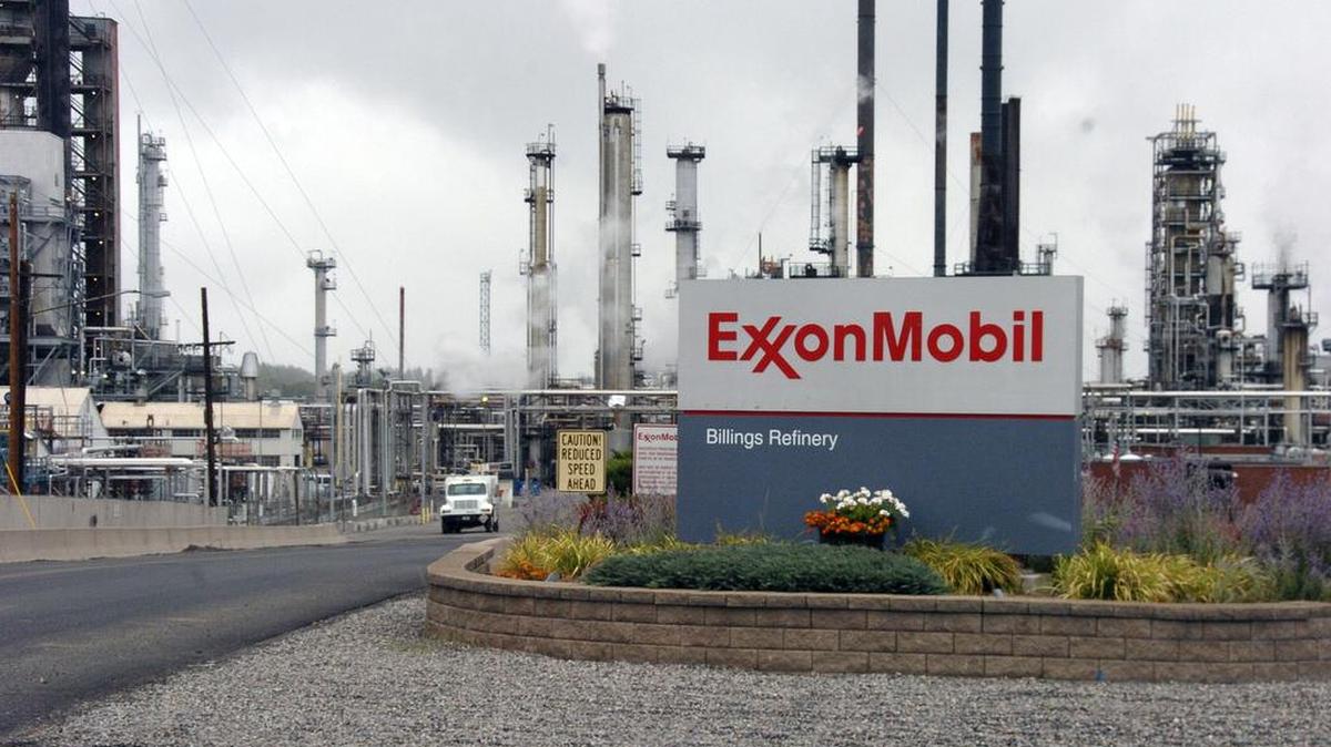 FILE - This Wednesday, Sept. 21, 2016, file photo shows Exxon Mobil's Billings Refinery in Billings, Mont.