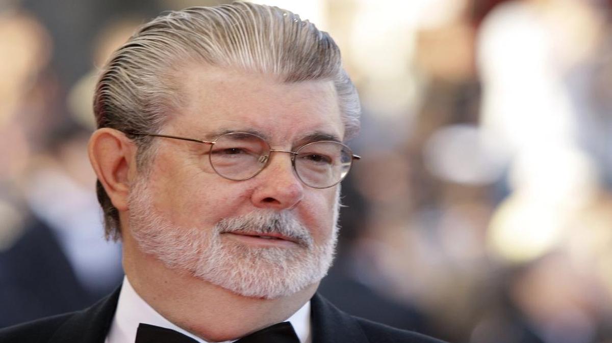 American director and producer George Lucas poses at the premiere of the film "Kung Fu Panda" during the 61st International film festival in Cannes, France, on May 15, 2008.