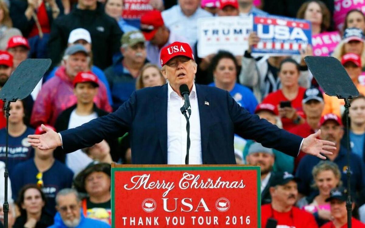 Donald Trump’s victory was a surprise to Senate Majority Leader Mitch McConnell. Trump is shown here during a weekend rally in Mobile, Ala.