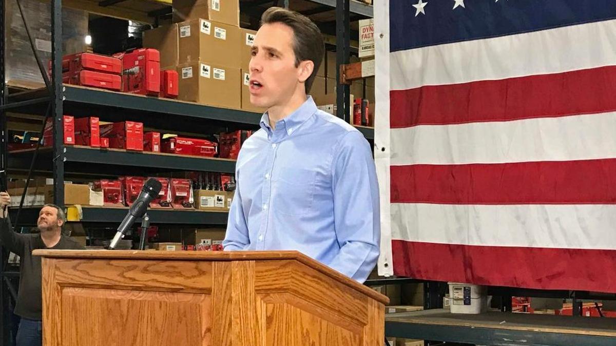 Missouri Attorney General Josh Hawley kicks off his campaign to win the GOP nomination for U.S. Senate Tuesday.