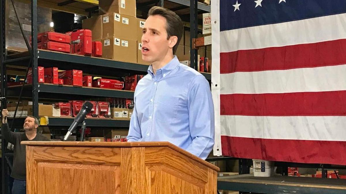 Missouri Attorney General Josh Hawley kicks off his campaign to win the GOP nomination for U.S. Senate last week.