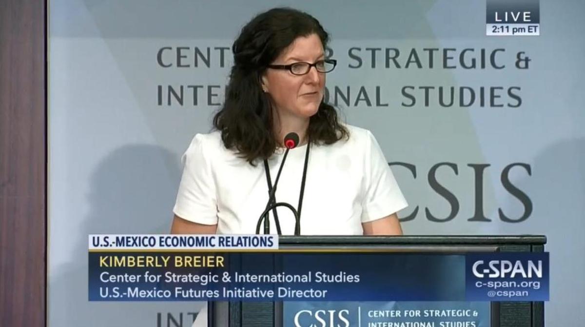 Kimberly Breier speaks at a Center for Strategic & International Studies panel on U.S.-Mexico economic relations in April 2017.