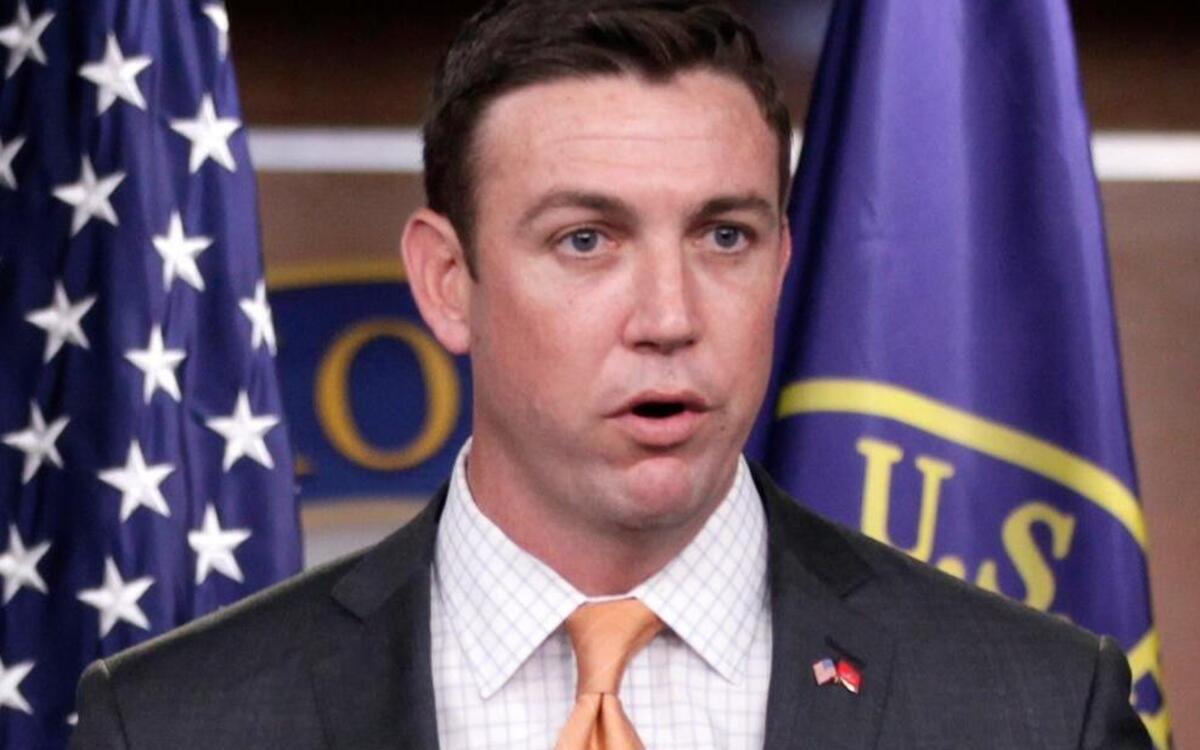 FILE - In this April 7, 2011 file photo, Rep. Duncan Hunter, R-Calif., speaks during a news conference on Capitol Hill in Washington.