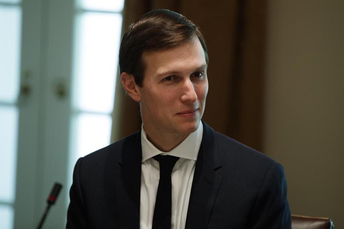 White House senior adviser Jared Kushner listens during a meeting with Palestinian leader Mahmoud Abbas at the White House on May 3, 2017