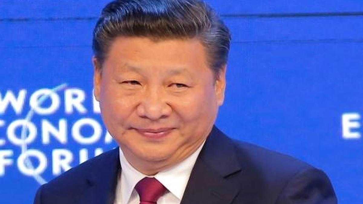 China's President Xi Jinping at the World Economic Forum in Davos, Switzerland, in January. Xi meets with President Donald Trump this week in Florida.