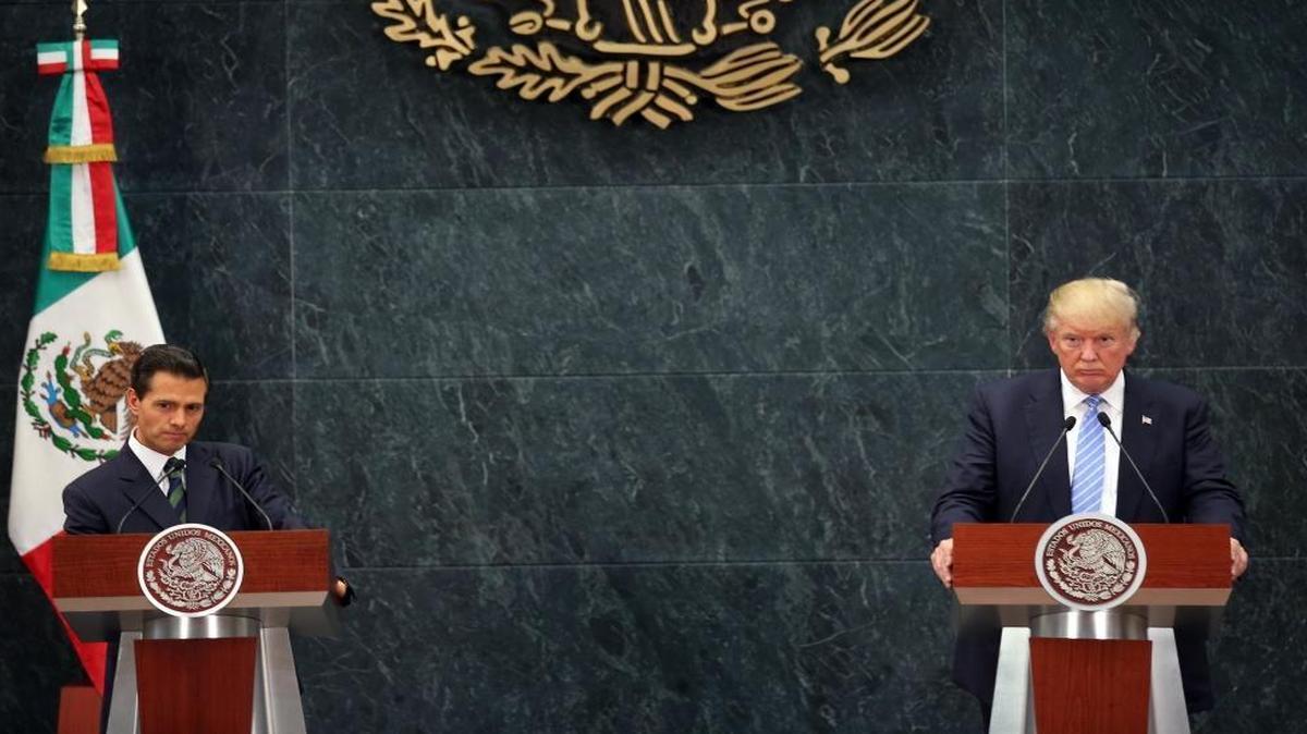 Republican presidential candidate Donald Trump and Mexico's President Enrique Pena Nieto met at Los Pinos, the presidential official residence, in August.