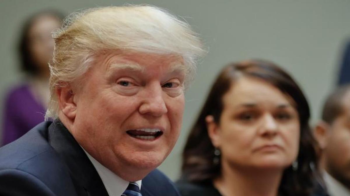 President Donald Trump during a meeting on health care in the Roosevelt Room of the White House on Monday, March 13, 2017.