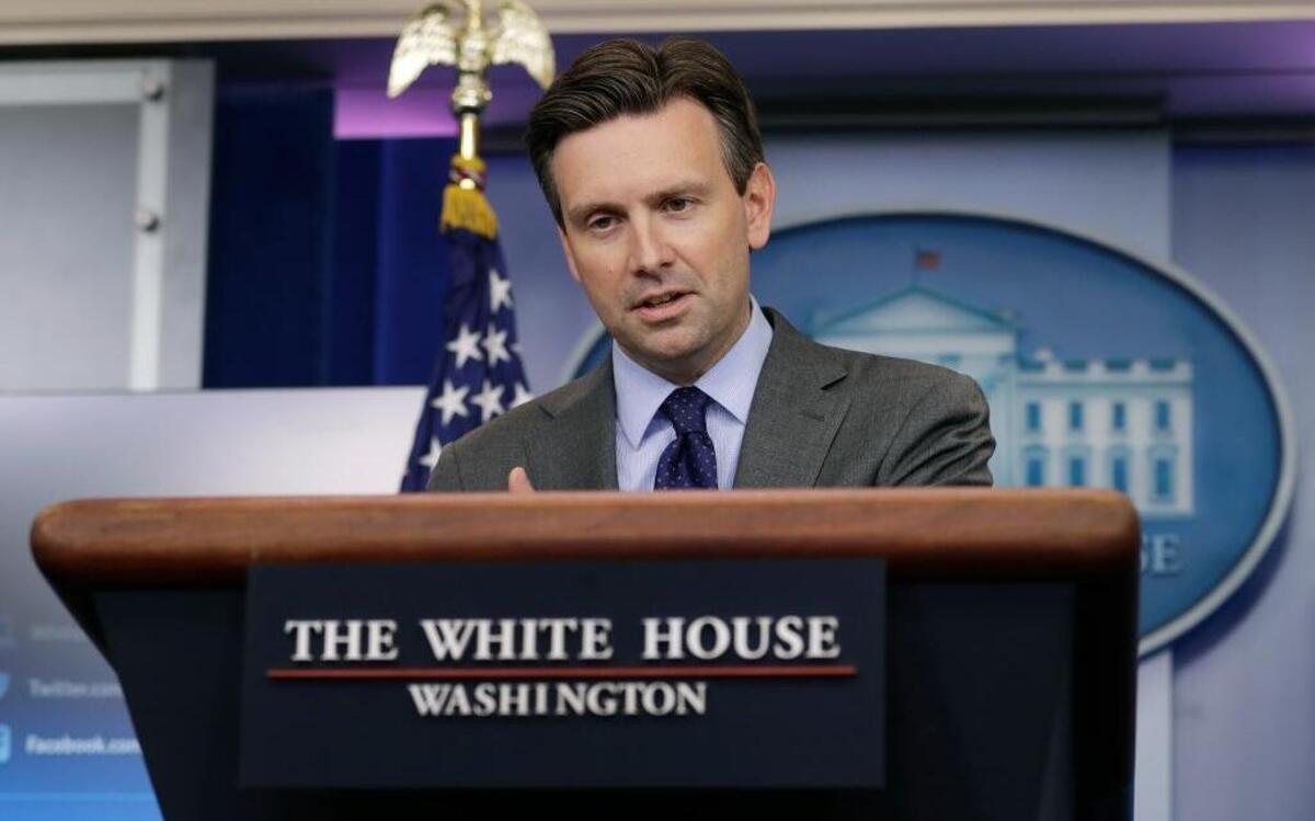 White House press secretary Josh Earnest speaks during the daily news briefing at the White House in Washington, Thursday, Sept. 15, 2016. Earnest discussed Syria and other topics.